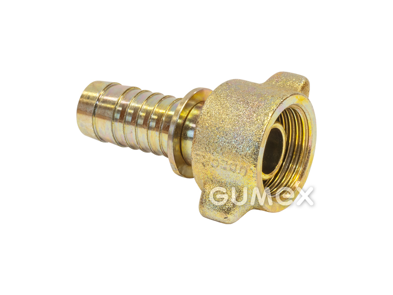 Verschraubung mit Sicherungsring, 16mm, Innengewinde RD 32x1,8", 16bar, Kegel 1:3, Stahl/Gusseisen, 